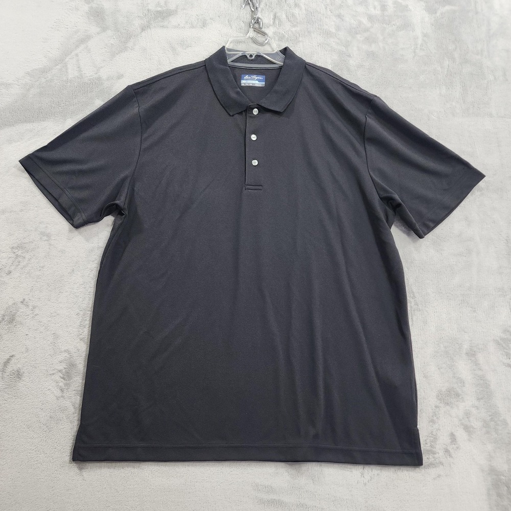 Ben Hogan Polo Shirt Mens XL Black Performance Golf Moisture Wicking Stretch